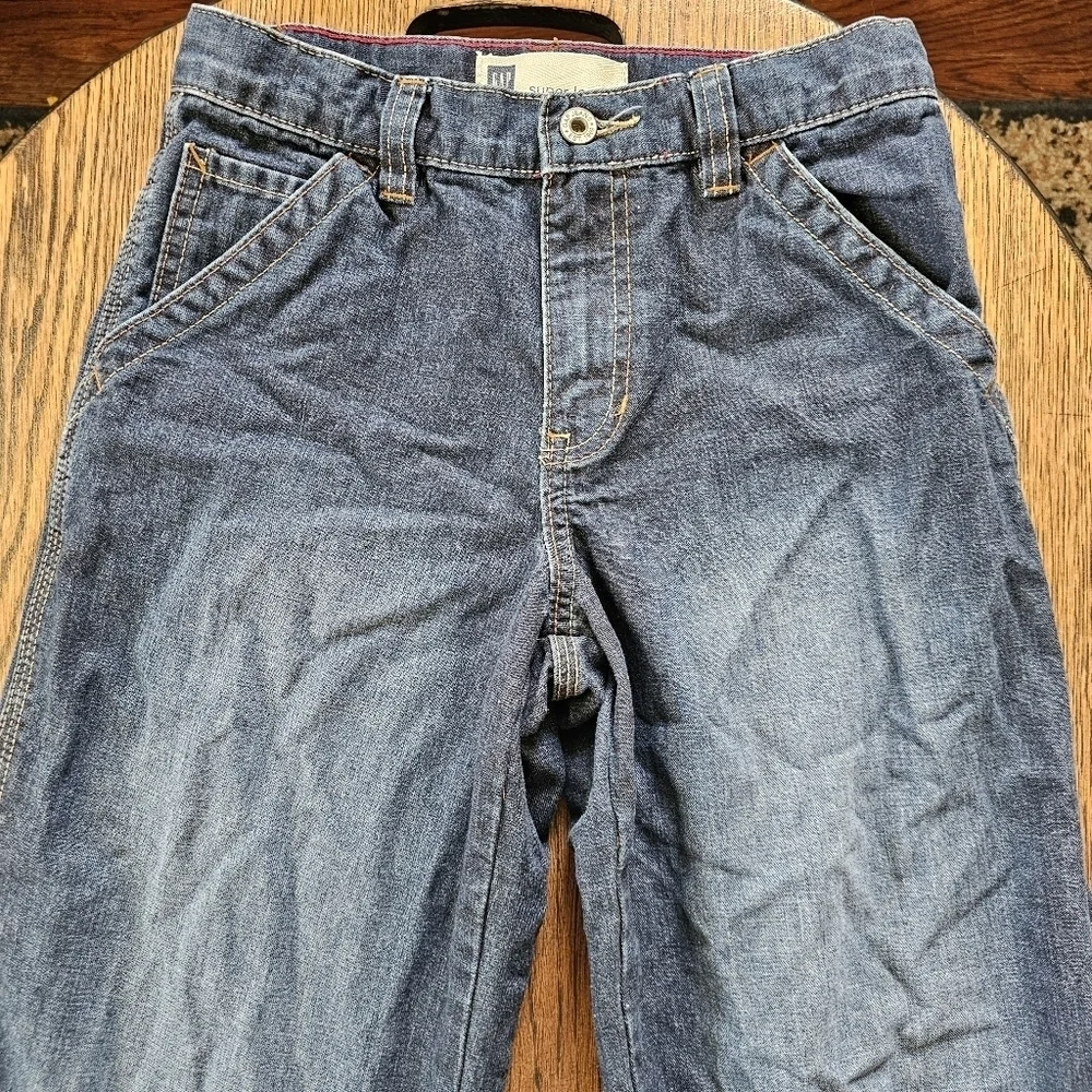 Gap Super Loose Dark Wash Straight Cut Jeans Size Boy's 10